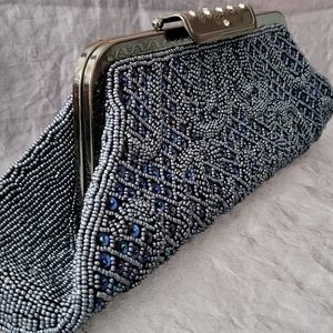 NAVY BLUE CLUTCH EVENING BAG